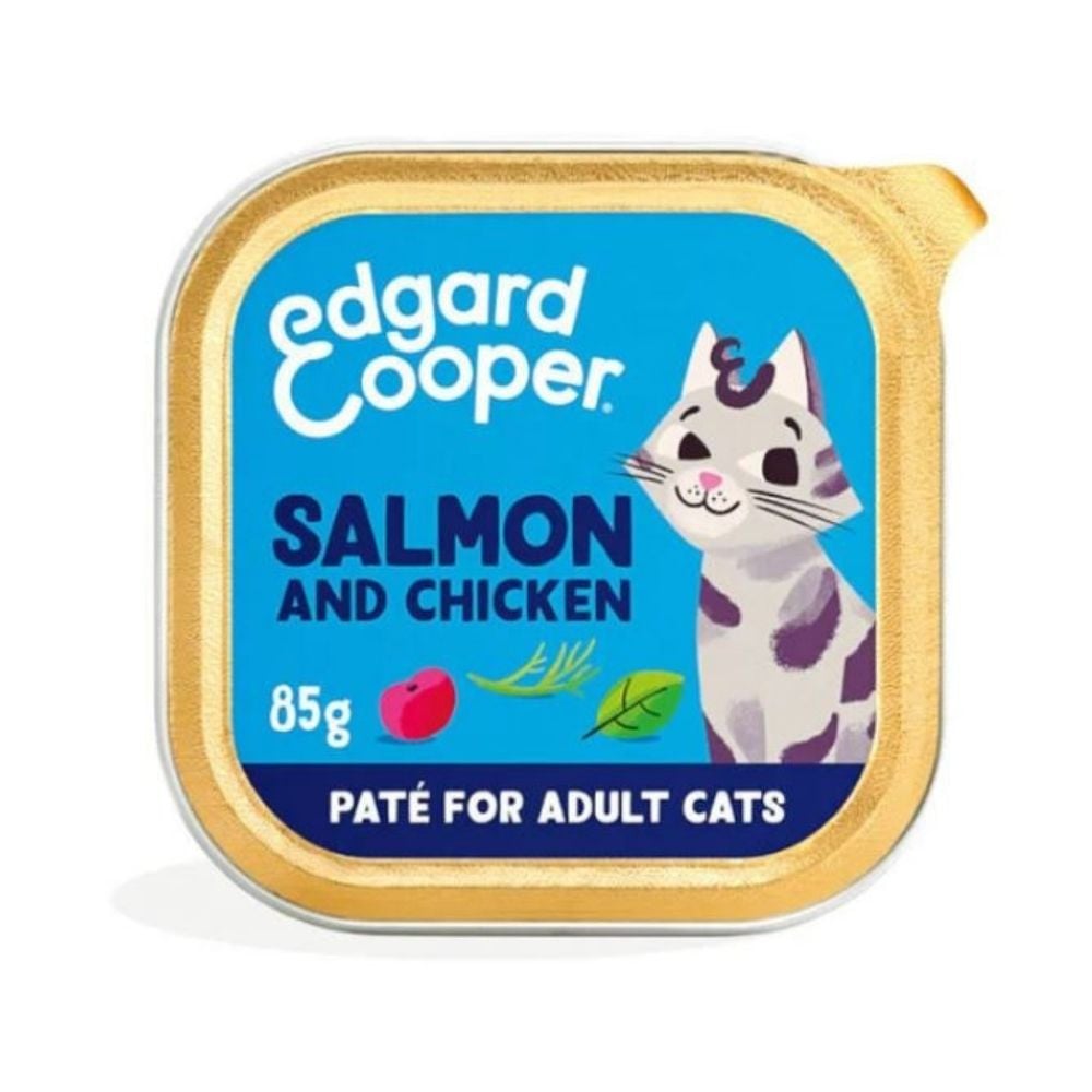 Edgard and Cooper Tarrina Adult Salmón y Pollo para Gato Comida húmeda para gatos Patitas&co
