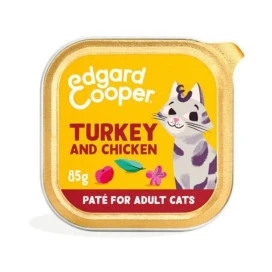 Edgard and Cooper Tarrina Adult Pavo y Pollo para Gato Comida húmeda para gatos Patitas&co