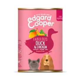 Edgard and Cooper Lata Puppy Pato y Pollo 400g Perro Comida húmeda para Perros Patitas&co