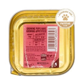 Edgard and Cooper Tarrina Pato y Pollo Cachorro 150g Comida húmeda para Perros Patitas&co
