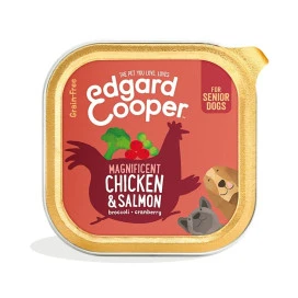 Edgard and Cooper Tarrina Pollo y Salmon 150g Perro Senior Comida húmeda para Perros Patitas&co