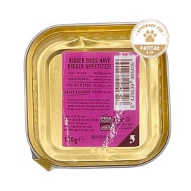 Edgard and Cooper Tarrina Venado y Pato 150g Perro Comida húmeda para Perros Patitas&co