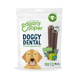 Edgard and Cooper Stick Dental Manzana y Eucalipto Snacks Saludables para Perros Patitas&co