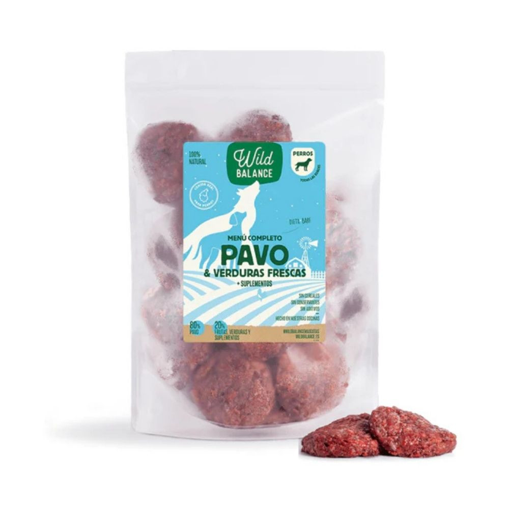 Wild Balance Dieta BARF Pavo con Verduras para Perro Dieta BARF Perros Patitas&co