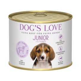 Dogs Love Lata Junior Cordero Comida Húmeda Natural Perro Cachorro Comida húmeda para Perros Patitas&co