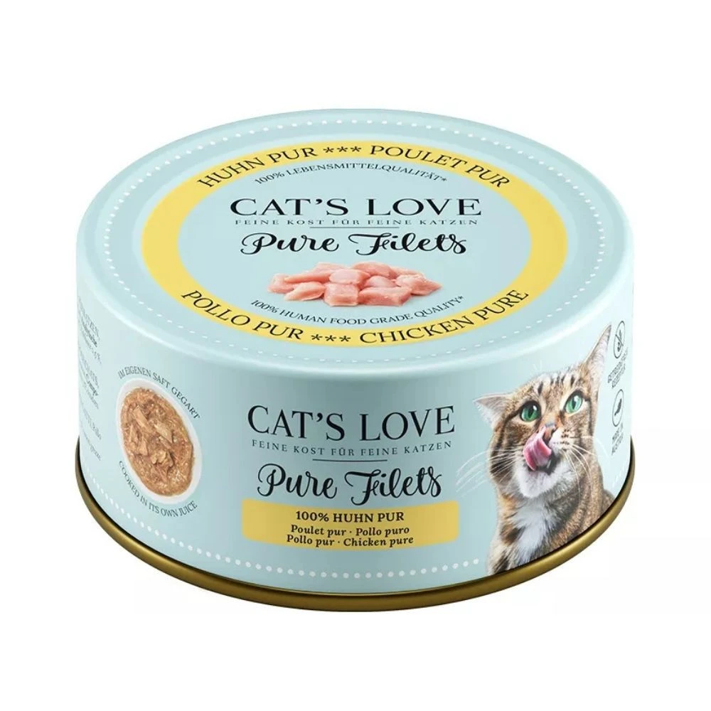 Cats Love Lata Puro Filetes de Pollo para Gato Comida húmeda para gatos Patitas&co