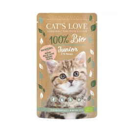 Cats Love Sobre Junior Bio Aves de Corral para Gato Comida húmeda para gatos Patitas&co