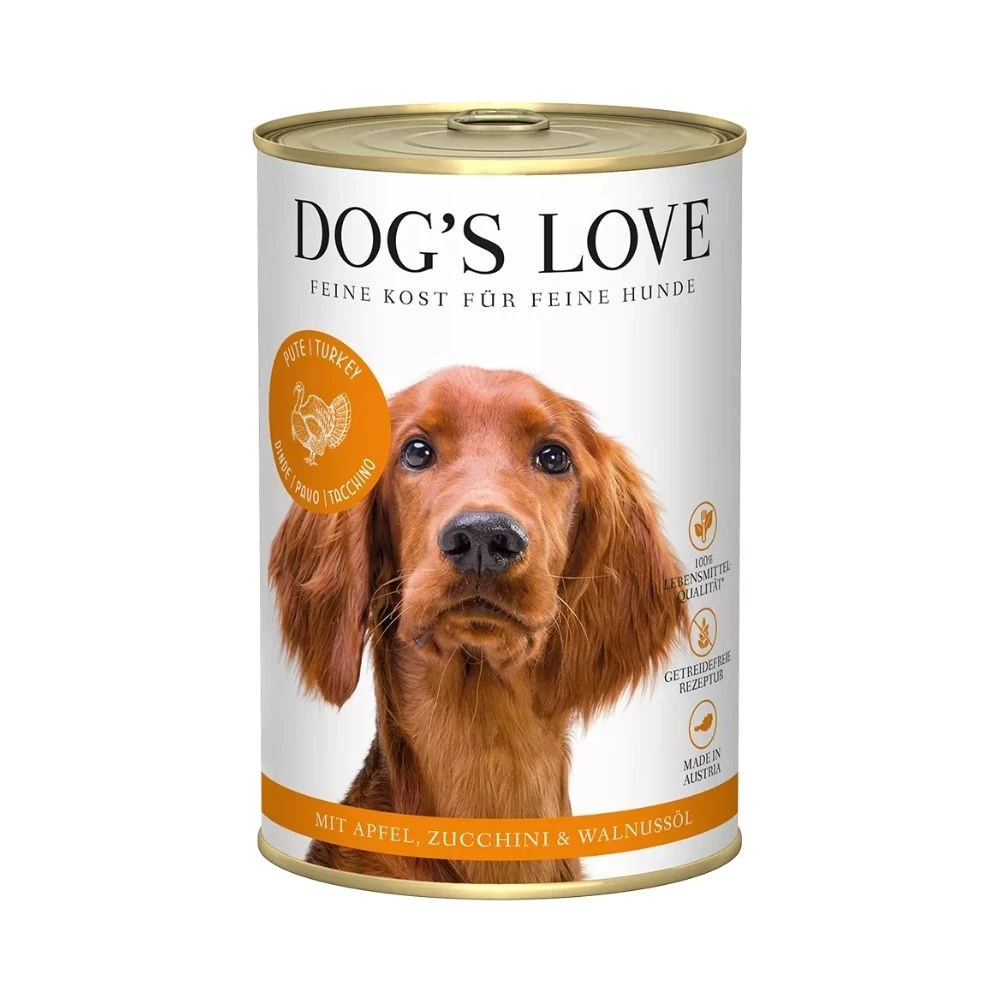 Dogs Love Lata Pavo Comida Húmeda Natural Perro Comida húmeda para Perros Patitas&co