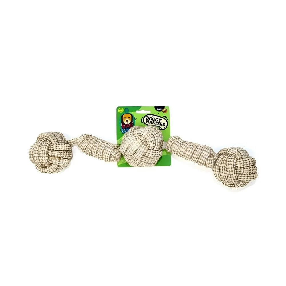 Doggy Masters Juguete Mordedor Cuerda de 3 nudos para Perros Juguetes para perros Patitas&co