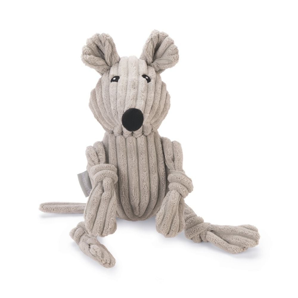 Beeztees Peluche de Ratón con Tejido Acanalado para Perros Juguetes para perros Patitas&co