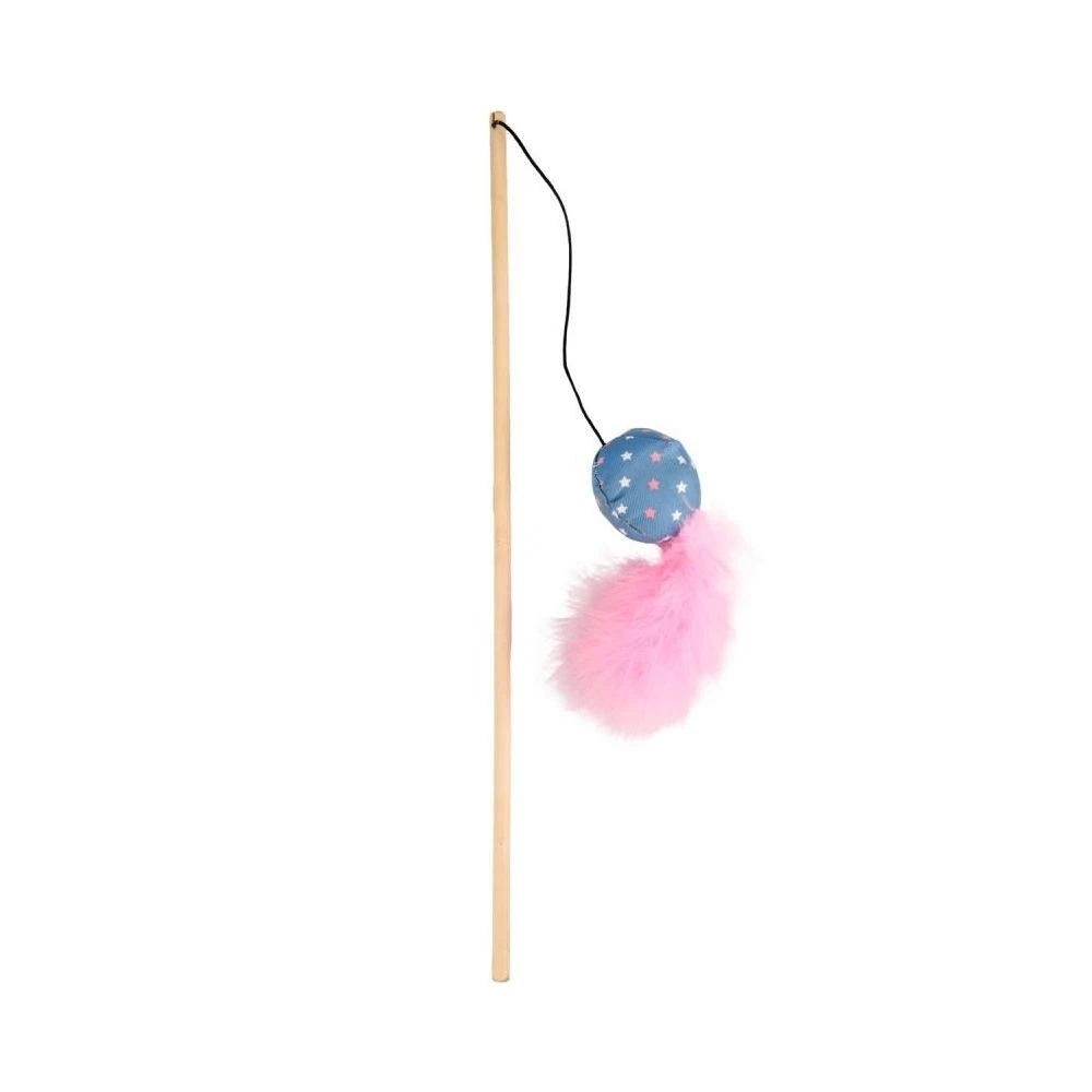 Flamingo Juguete Winny Caña de Pescar con Bola Azul y Rosa Juguetes para gatos Patitas&co