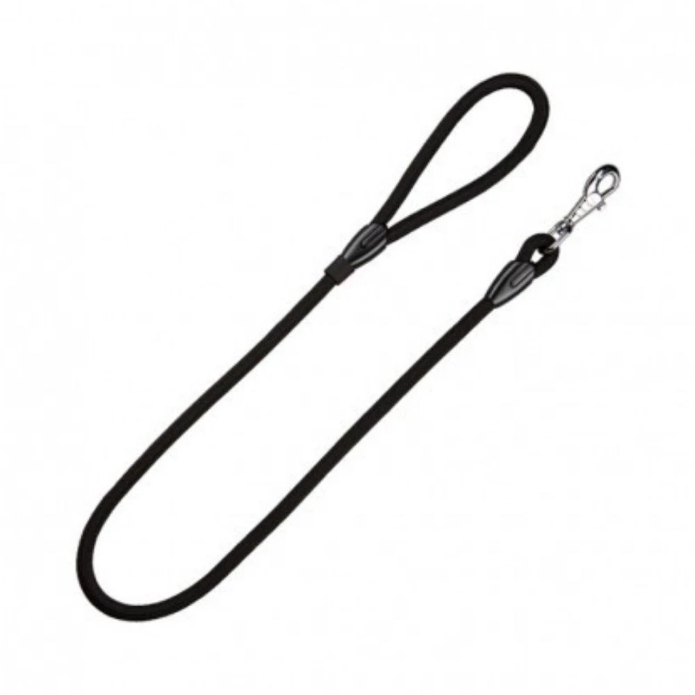 Correa Nylon Redonda Negra 120cm Accesorios de Paseo para Perro Patitas&co