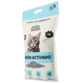 Milo y Lola Arena Aglomerante Carbón Activado para Gato Higiene y salud Gato Patitas&co
