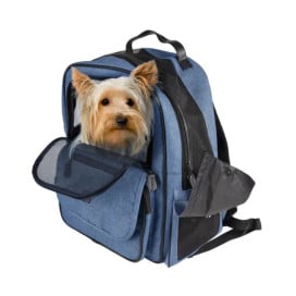 Flamingo Mochila Wiro Azul Transporte y Viaje para Perro Patitas&co