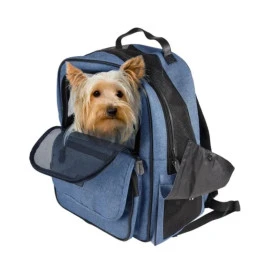 Flamingo Mochila Wiro Azul Transporte y Viaje para Perro Patitas&co