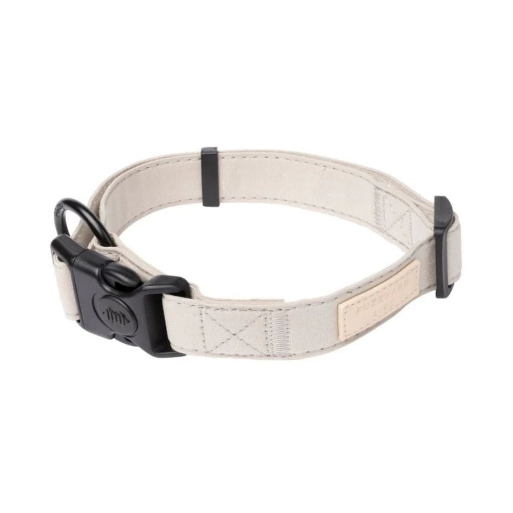 Fuzzyard Life Collar Algodon Blanco Arena Accesorios de Paseo para Perro Patitas&co