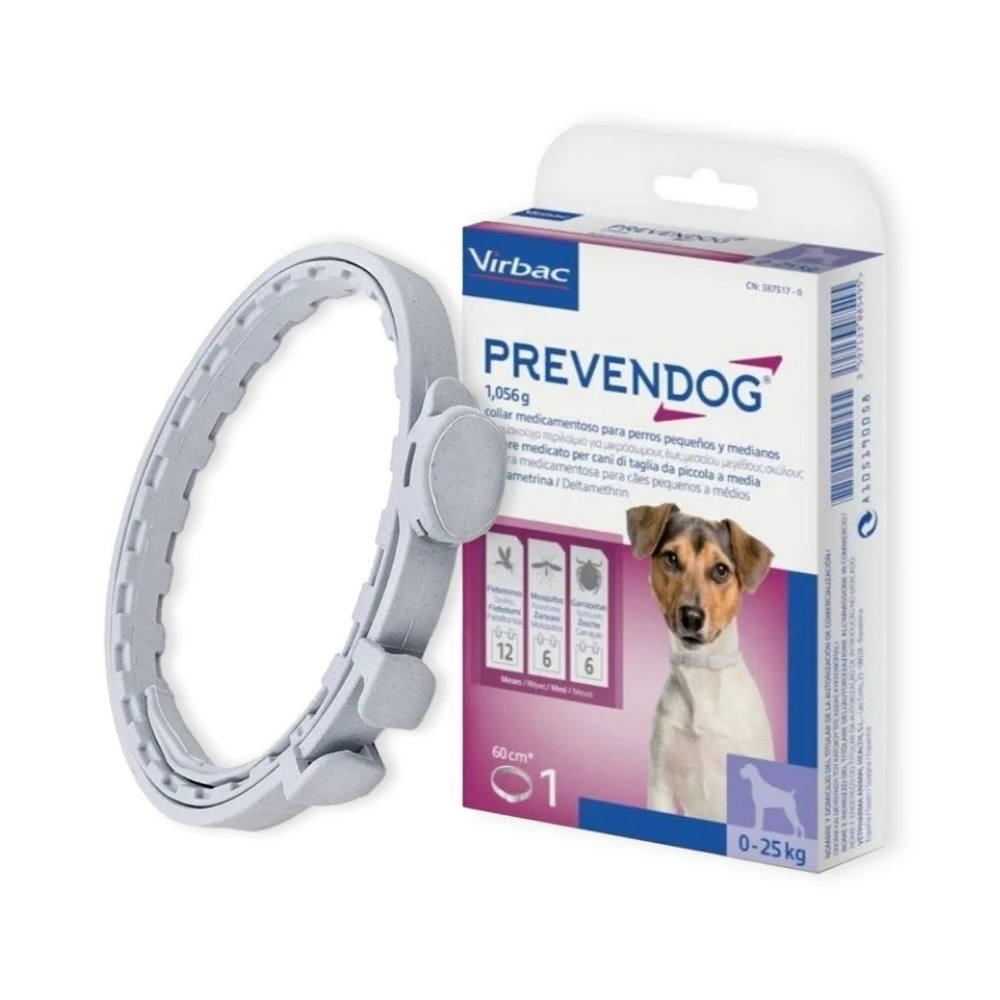 PrevenDog Collar Antiparasitario de 60 cm para Perros hasta 10 kg Antiparasitarios y Repelentes para perros Patitas&co