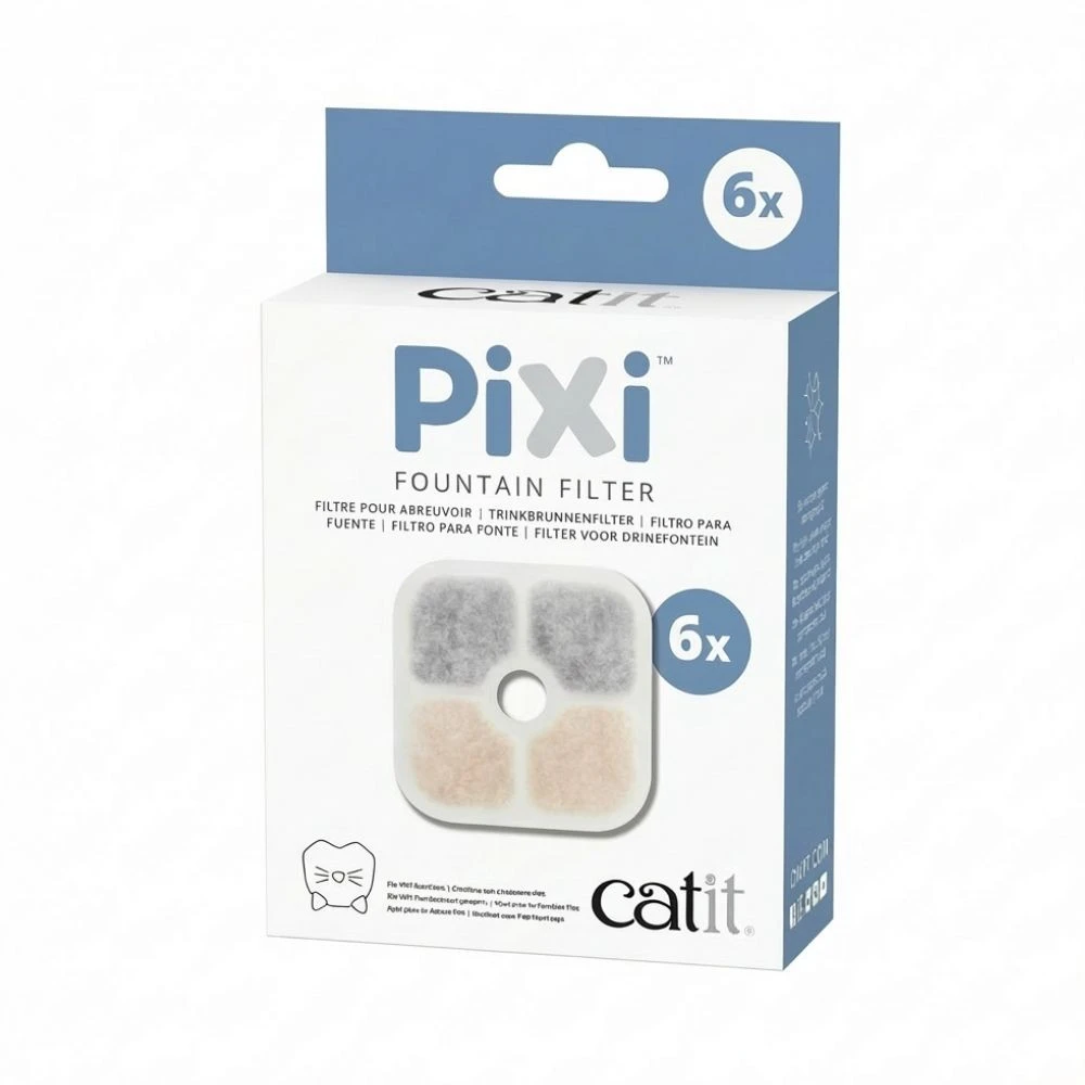 Catit Pixi Filtros para Fuente de Agua x6 Comederos y Bebederos para Gatos Patitas&co