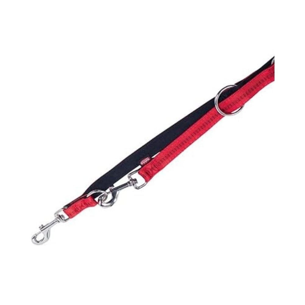 Correa Nylon Suave Multiposición Roja Accesorios de Paseo para Perro Patitas&co