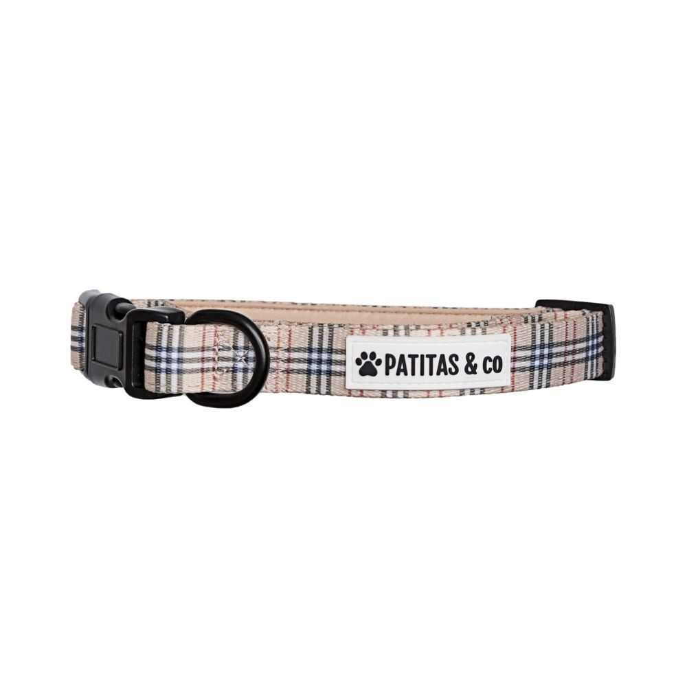 Collar Patitas Cuadros Accesorios de Paseo para Perro Patitas&co