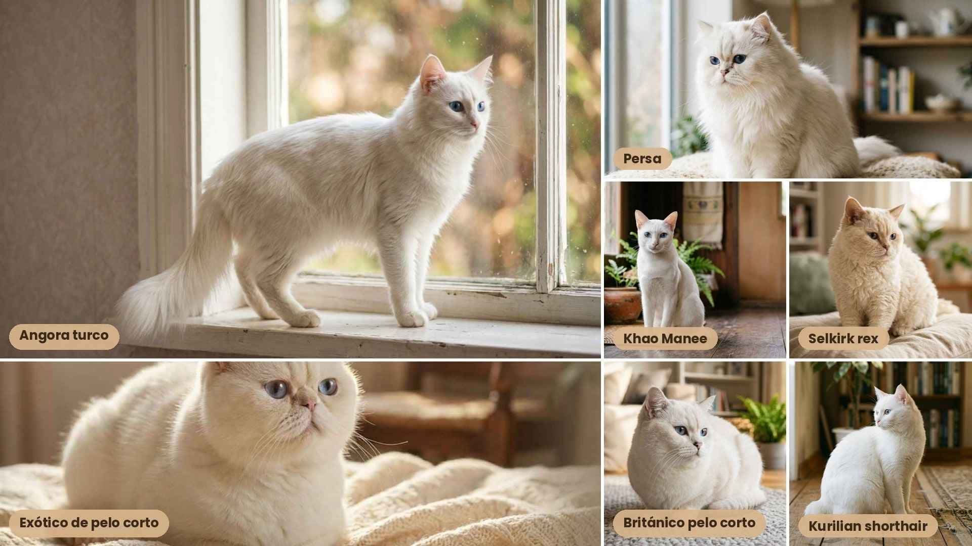 razas de gaos bllancos con ojos azules