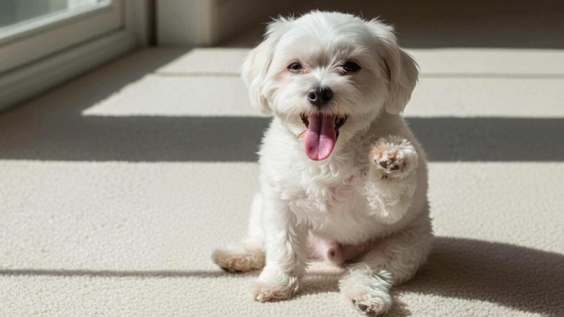 Perro arrastrando culete por el suelo