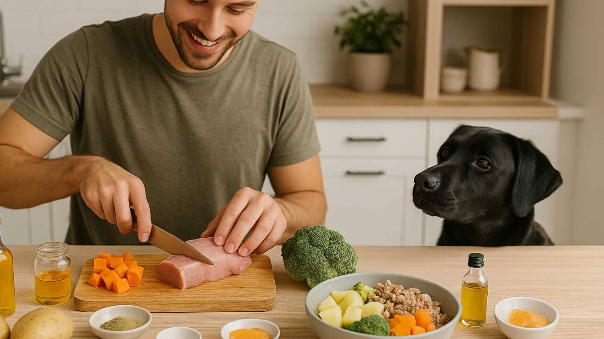 Receta casera para perros con cerdo